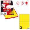 Etichette adesive C 509 in carta permanenti 210 x 148,5 mm 100 fogli giallo fluo - 7848