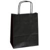 Shopper Twisted maniglie cordino 14 x 9 x 21 cm carta kraft nero - 3366