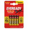 Pila ministilo AAA 1,5 V Eveready Gold alcalina blister 4 pezzi - 5681