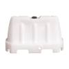 Barriera stradale tipo New Jersey 100 x 40 x 70 cm PE bianco - 18364