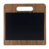 PortaMenu a tagliere con anelli Chopping Board 32 x 24 cm legno di noce - 18685