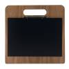 PortaMenu a tagliere con anelli Chopping Board 32 x 24 cm legno di noce - 18685