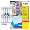 Etichetta in poliestere L7551 - permanente - 38,1 x 21,2 mm - 65 etic. per foglio - trasparente - conf. 25 fogli A4 - Avery - L7551-25 - 5014702005206 - DMwebShop