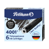 Cartucce inchiostro 4001 TP/6 - lunghezza 39 mm - nero - conf. 6 pezzi - Pelikan - 100401546 - 4012700301215 - DMwebShop