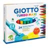 Pennarelli Turbo Maxi - punta Ø 5 mm - colori assortiti - astuccio 24 pezzi - Giotto - 455000 - 8000825453502 - DMwebShop