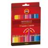 Matite colorate Mondeluz acquerellabili diametro mina 3 - 8 mm colori assortiti Koh I Noor astuccio 36 pezzi Koh i noor H2141N - 4689
