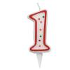 Candelina Zuccherino numero 1 H 8,5 cm - 22126