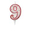Candelina Zuccherino numero 9 H 8,5 cm - 22123