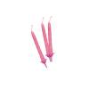 Candeline con supporto H 8 cm rosa - 22125