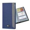 Portabiglietti in tessuto 12 x 23 cm capacita 64 biglietti blu - 22276