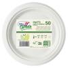 Piatto piano monouso - rotondo - Ø 22 cm - cellulosa - bianco - Green - conf. 50 pezzi - Dopla - 07757 - 8005090010009 - DMwebShop