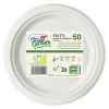 Piatto piano monouso - rotondo - Ø 22 cm - cellulosa - bianco - Green - conf. 50 pezzi - Dopla - 07757 - 8005090010009 - DMwebShop