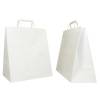 Shopper Flat Large 28 x 17 x 32 cm carta kraft bianco - 12085