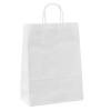 Shopper maniglie cordino 36 x 12 x 41 cm carta kraft bianco - 12094