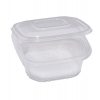 Contenitori in PP - con coperchio incernierato - 15,5 x 15,5 x 5,7 cm - conf. 50 pezzi - Europack - 48411072 - 8007626780073 - DMwebShop