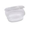Contenitori ovali in PET con coperchio incernierato 14 x 11,9 x 5 cm pack 50 pezzi - 18811