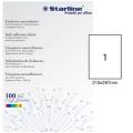 Etichetta adesiva in carta permanente 210 x 297 mm 1 etichetta per foglio bianco conf 100 fogli A4 Starline X210ODC503 - 4867