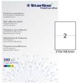 Etichetta adesiva - carta - permanente - 210 x 148,5 mm - 2 etichette per foglio - bianco - conf. 100 fogli A4 - Starline - X210ODC509 - 8025133013910 - DMwebShop