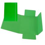 Cartellina con elastico cartone plastificato 3 lembi - 17 x 25 cm - verde - conf. 10 pezzi - Cart. Garda - CG0040LBXXXAE03 - 37539A - DMwebShop