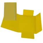 Cartellina con elastico cartone plastificato 3 lembi - 17 x 25 cm - giallo - conf. 10 pezzi - Cart. Garda - CG0040LBXXXAE04 - 37540A - DMwebShop