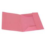 Cartellina 3 lembi 200 gr 25 x 33 cm cartoncino manilla rosa - 5108