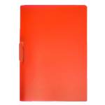 Cartellina con molla Clipper A4 PP trasparente rosso - 5221