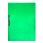 Cartellina con molla Clipper A4 PP trasparente verde - 5222
