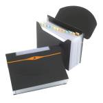 Portadocumenti a soffietto Optima 13 tasche 23 x 33 cm PP nero - 771