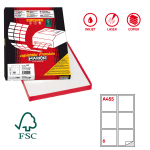 Etichetta adesiva A455 - in carta - permanente - 99,1 x 93,1 mm - 6 etichette per foglio - bianco - scatola 100 fogli A4 - Markin - X210A455 - 8007047021106 - DMwebShop