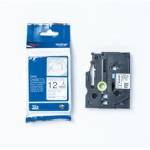 Nastro tessuto 12 mm nero su Bianco 4m - TZER231,231