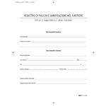 Registro di pulizia e sanificazione nel cantiere - 20132