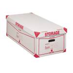 Scatola Storage con coperchio 38,5 x 26,4 x 75,5 cm bianco e rosso Esselte - 4109