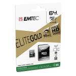 Micro SDXC Class 10 Gold con Adattatore 64Gb Emtec - 1136