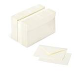 Scatola 100 cartoncini 200 gr con 100 buste 90 gr avorio formato 4 - 8470