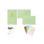 Taschetta 10 biglietti 10 buste Dresda 9 x 14 cm colori assortiti - 8444