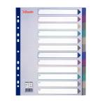 Separatore - 12 tasti - PP traslucido - A4 maxi - 24,5 x 29,7 cm - multicolore - Esselte - 20649 - 5024942206493 - DMwebShop