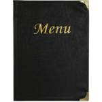 PortaMenu Basic A4,31,5 x 24 cm PVC nero 4,2 buste fisse incluse - 9571