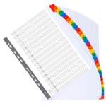 Separatore numerico 1,31 cartoncino bianco 160 gr tasti colorati A4 maxi - 9494