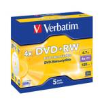 Scatola 5 DVD RW Jewel Case serigrafato 4,7Gb - 11853