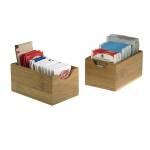 Vaschetta portabustine - in bamboo - 7 x 11 x 5,5 cm - colore naturale - conf. 6 pezzi - Leone - S0079 - 91097A - DMwebShop