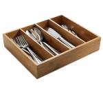 Portabustine - portaposate - in bamboo - 29 x 27,5 x 6 cm - colore naturale - Leone - S0089 - 8024112000897 - DMwebShop