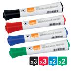 Pennarelli Glide per lavagne bianche - punta tonda - colori assortiti - astuccio 10 pezzi - Nobo - 1915268 - 5028252609449 - DMwebShop