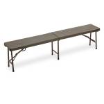Panca pieghevole - in HDPE - 44 x 30 x 183 cm - noce - Garden Friend - P1714195 - 8023755052003 - DMwebShop