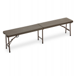 Panca pieghevole - in HDPE - 44 x 30 x 183 cm - noce - Garden Friend - P1714195 - 8023755052003 - DMwebShop