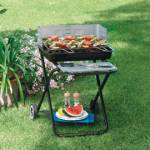 Barbecue Clic Clac pieghevole 84 x 60 x 80 cm acciaio nero - 24990