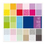 Carta Scarpbooking Vichy 30,5 x 30,5 cm 180 gr m2 colori assortiti confezione 30 fogli - 21338