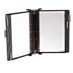 Leggio antibatterico da muro 10 buste A4 nero - 23252