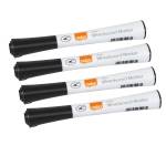 Pennarelli Glide per lavagne bianche punta tonda nero blister 4 pezzi - 23273