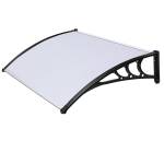 Pensilina modulare 150 x 100 cm policarbonato compatto satinato opalino - 25008