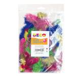 Piume tropicali dimensione 50,100 mm colori assortiti - 21327